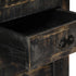 Rustika Rowe -  Highboard Black 90x40x180 cm Solid Mango Wood
